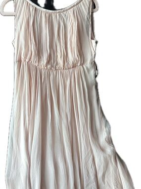 Dolce & Gabbana Pale Blush Sleeveless Pleated Midi Dress